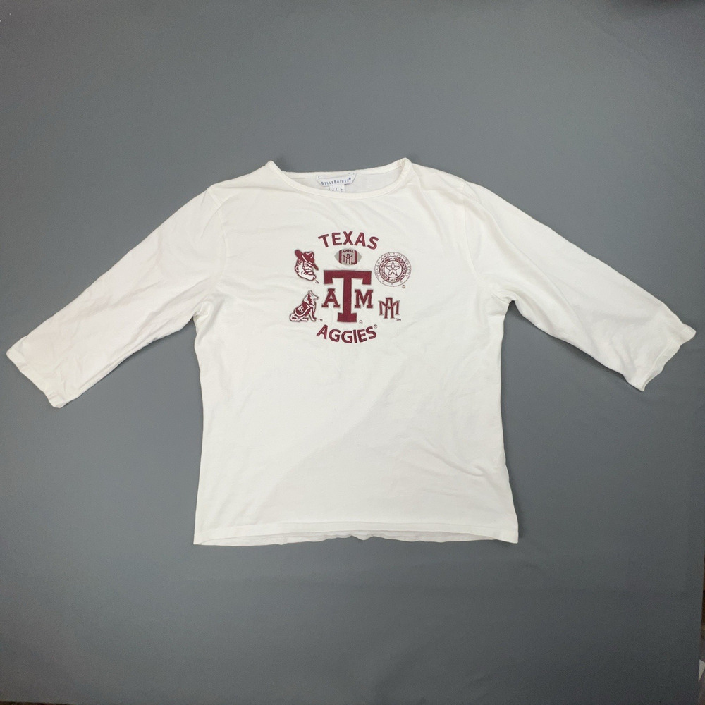 Vintage Texas A&M Aggies Embroidered College Game Day Shirt Womens Large